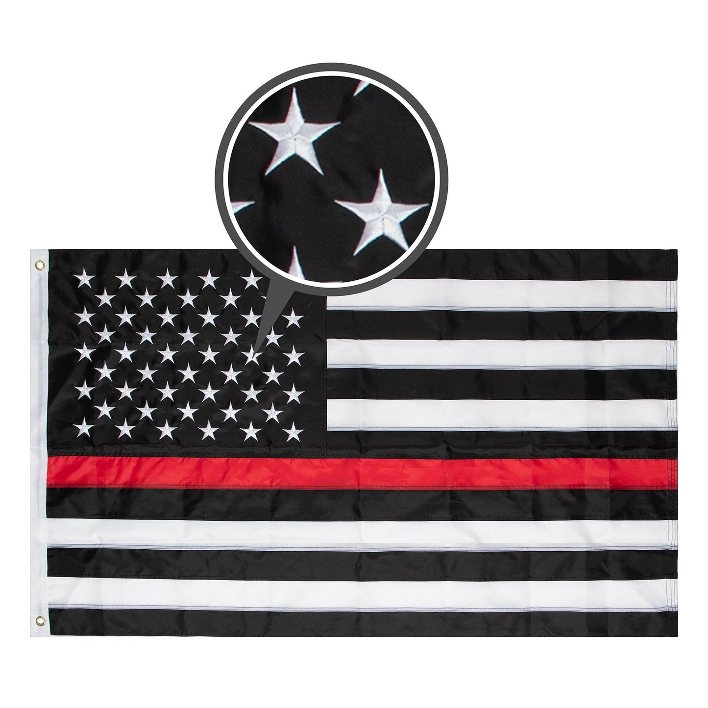 Deluxe Thin Red Line Flag / 3' X 5' - Tactical Choice Plus