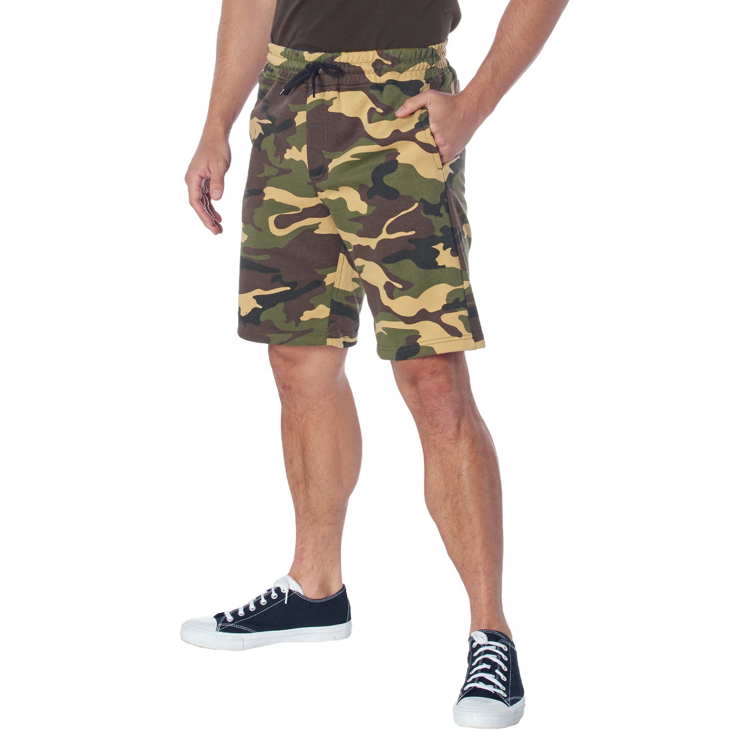 Camo & Solid Color Sweatshorts