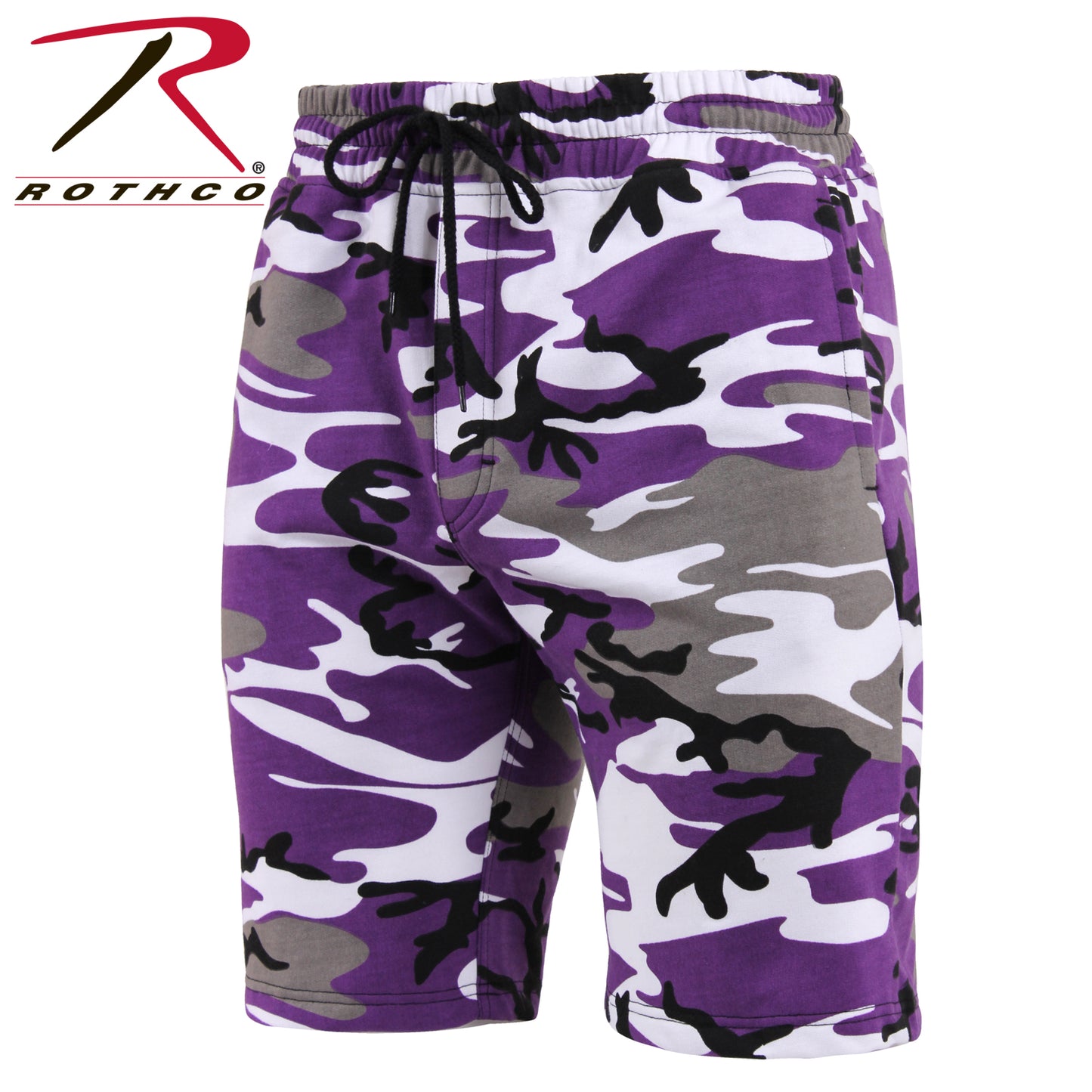 Camo & Solid Color Sweatshorts