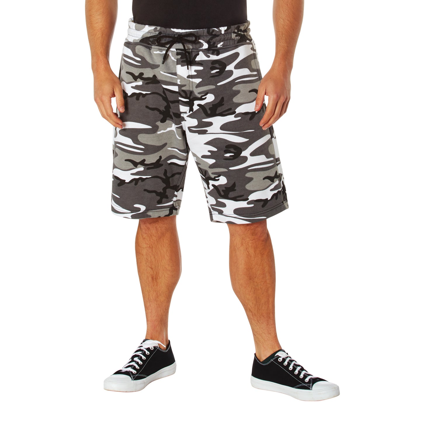 Camo & Solid Color Sweatshorts