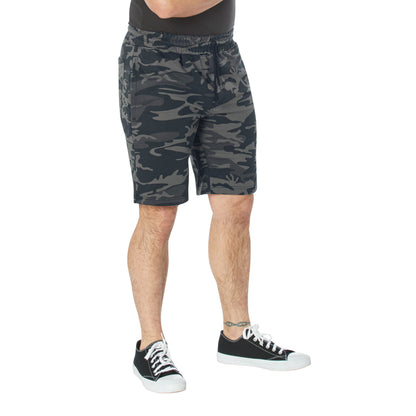 Camo & Solid Color Sweatshorts
