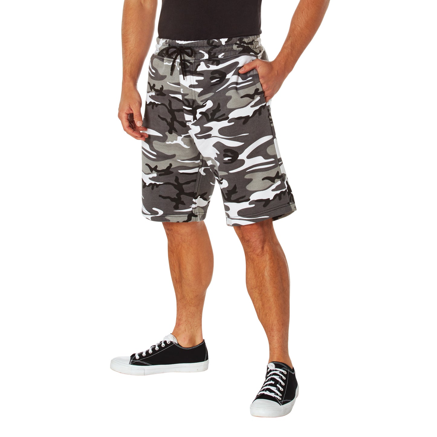 Camo & Solid Color Sweatshorts