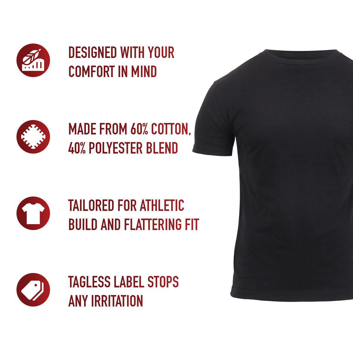 Athletic Fit Solid Color T-Shirt