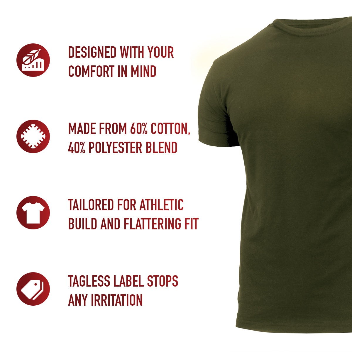 Athletic Fit Solid Color T-Shirt