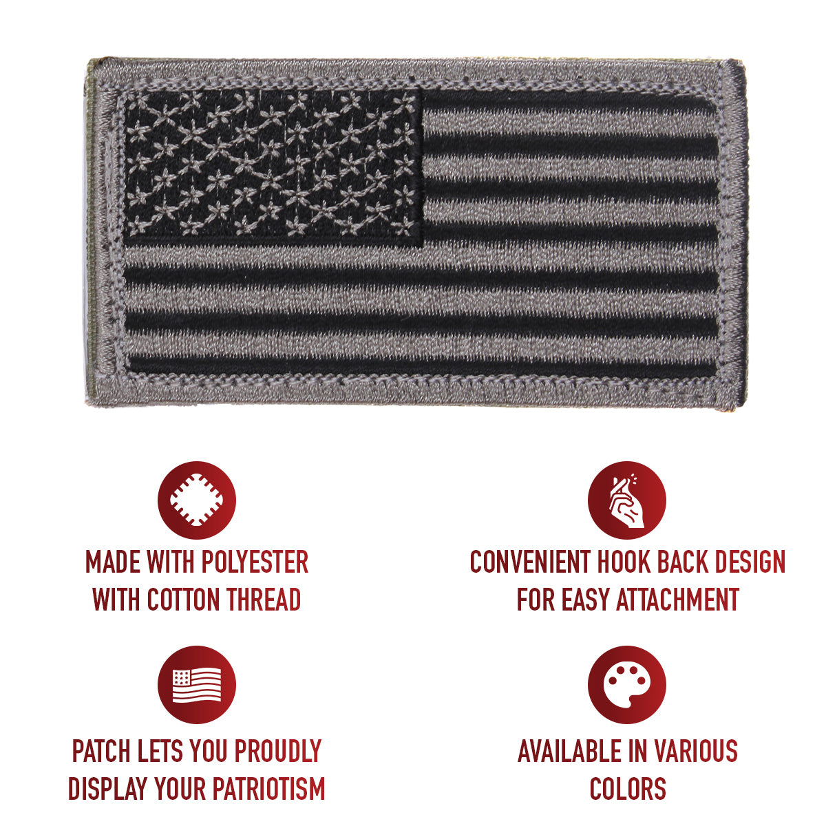 American Flag Patch - Hook Back