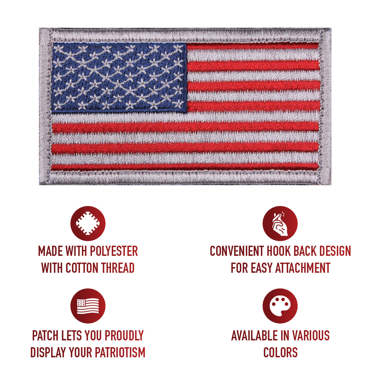 American Flag Patch - Hook Back