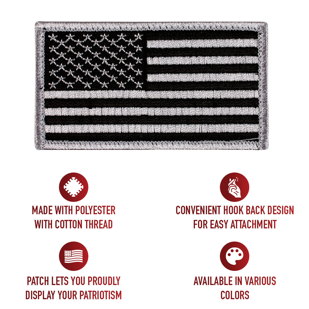 American Flag Patch - Hook Back