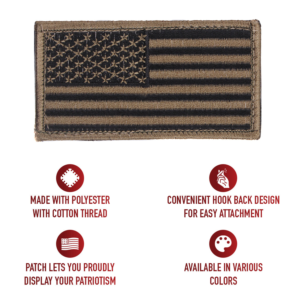 American Flag Patch - Hook Back