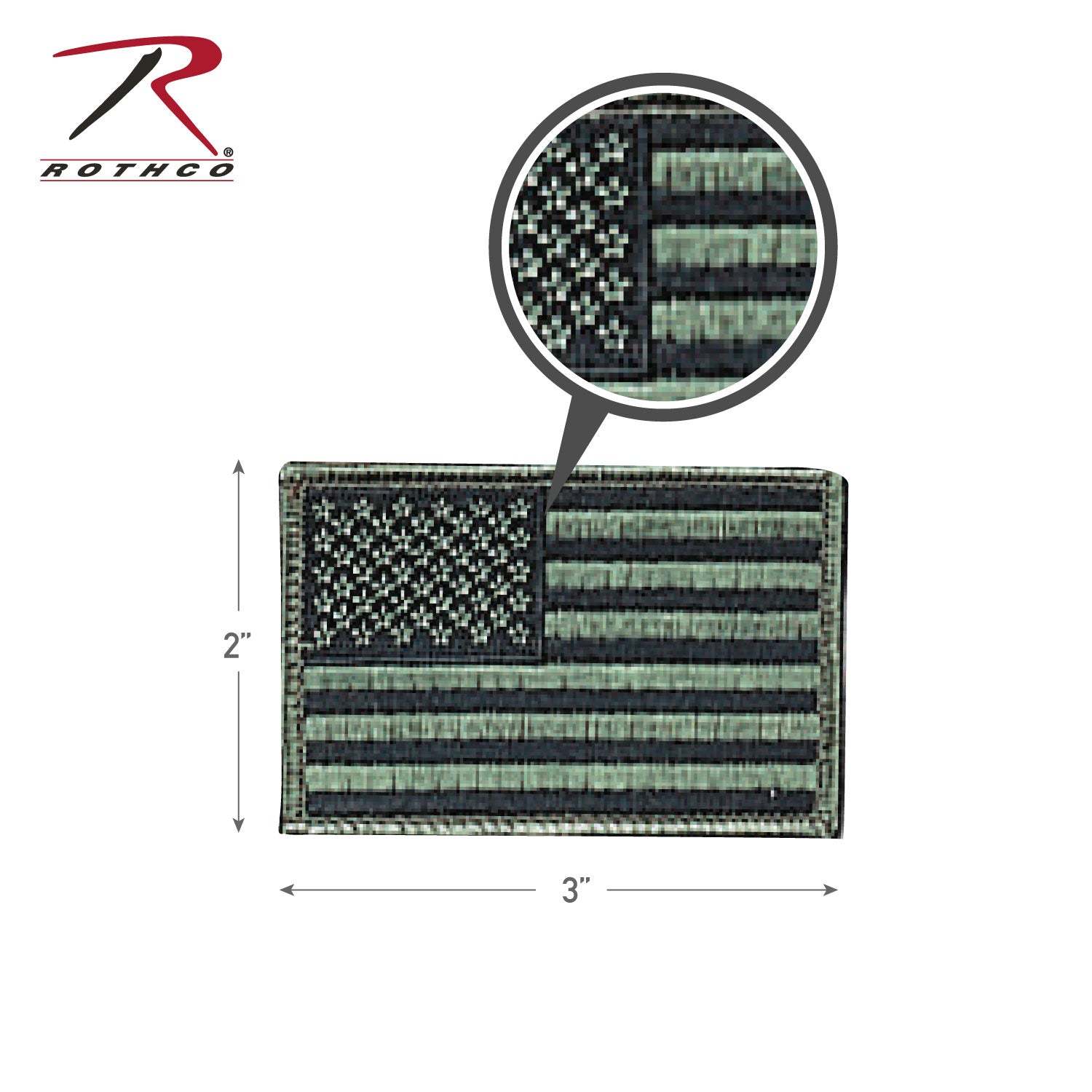 Rothco Iron On / Sew On Embroidered US Flag Patch - Tactical Choice Plus