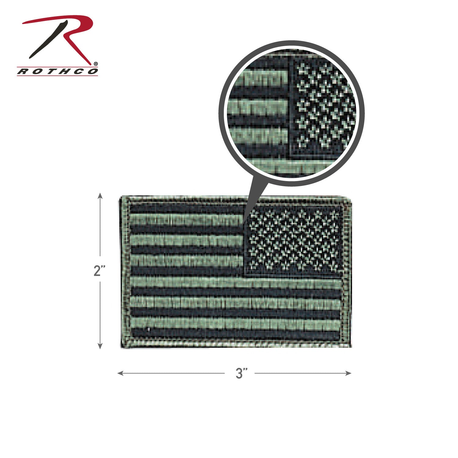 Rothco Iron On / Sew On Embroidered US Flag Patch - Tactical Choice Plus