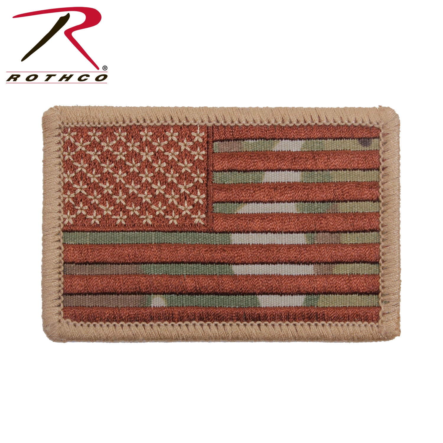 Rothco Iron On / Sew On Embroidered US Flag Patch - Tactical Choice Plus