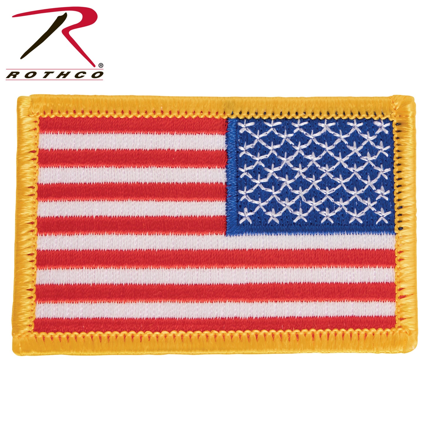 Rothco Iron On / Sew On Embroidered US Flag Patch