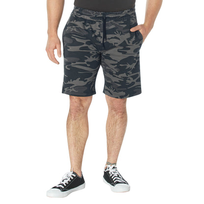Camo & Solid Color Sweatshorts
