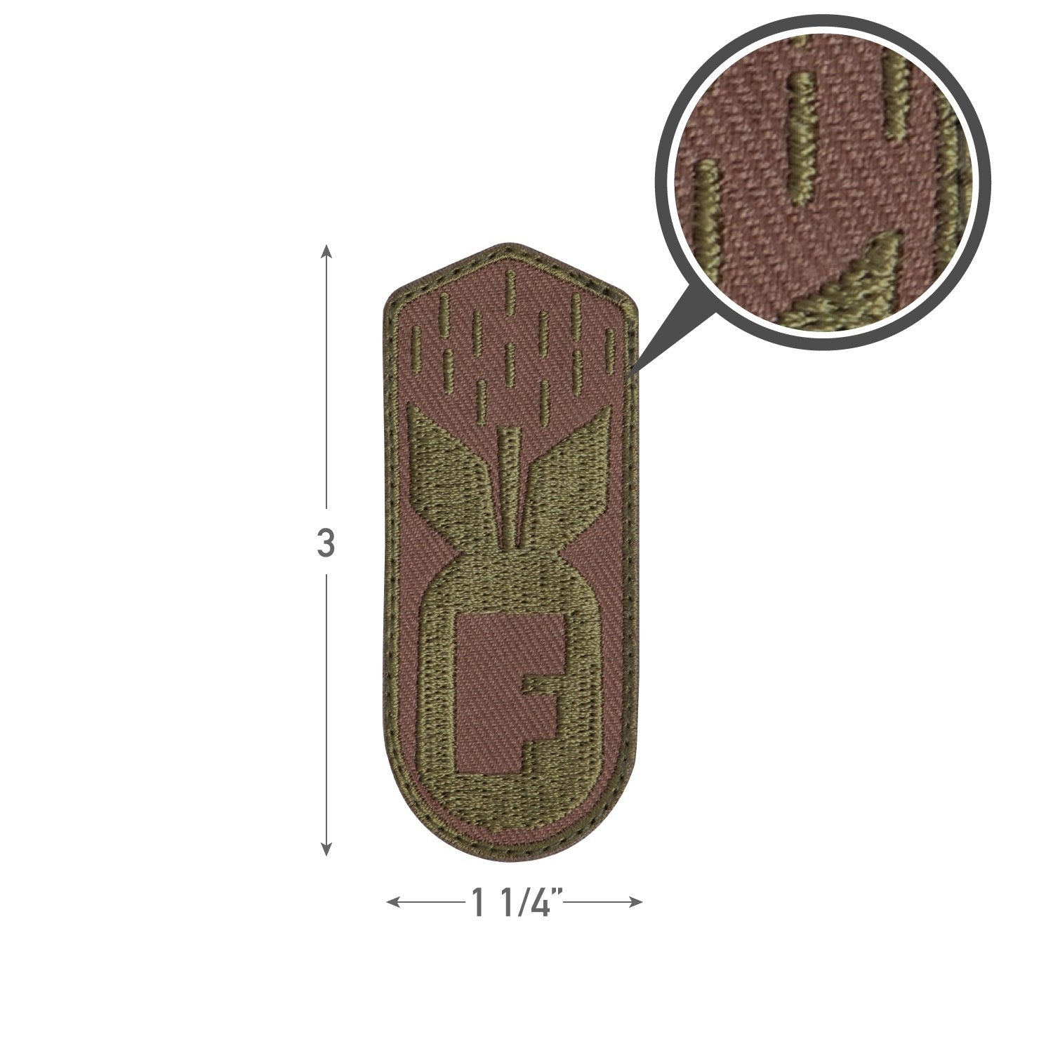 F-Bomb Patch With Hook Back - Coyote Brown - Tactical Choice Plus