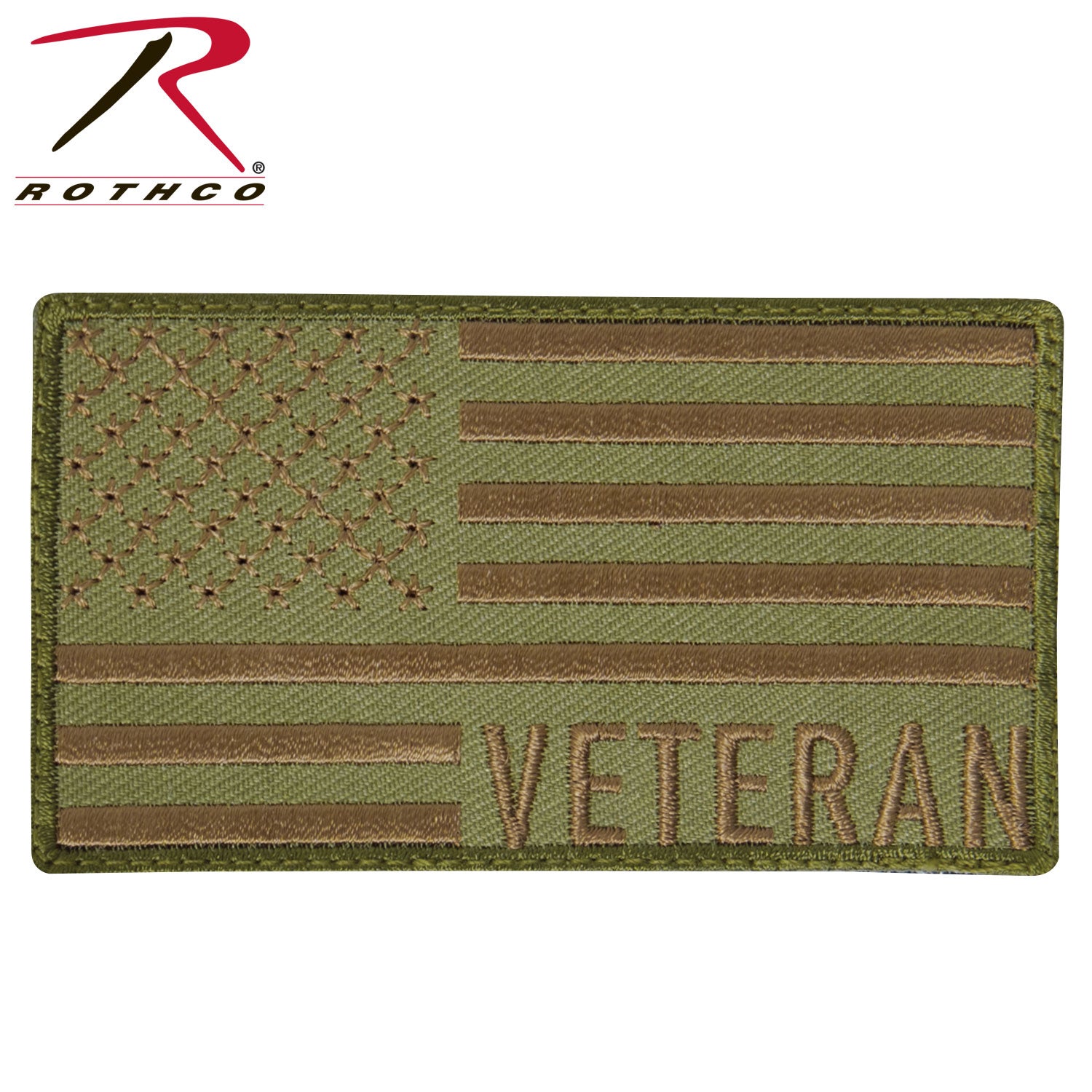 Rothco Veteran US Flag Patch - Coyote Brown - Tactical Choice Plus