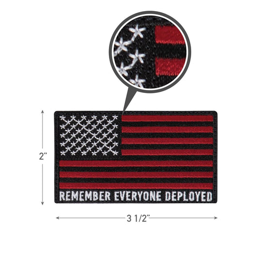 R.E.D. (Remember Everyone Deployed) Flag Patch With Hook Back - Tactical Choice Plus