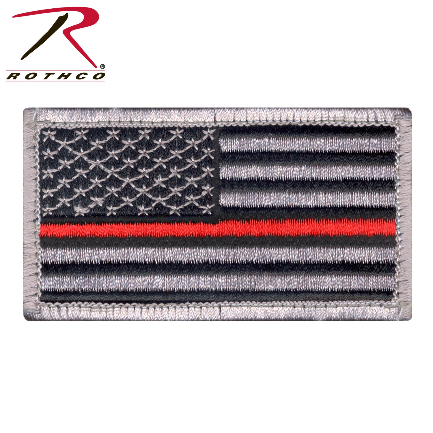 Rothco Thin Red Line US Flag Patch - Hook Back - Tactical Choice Plus