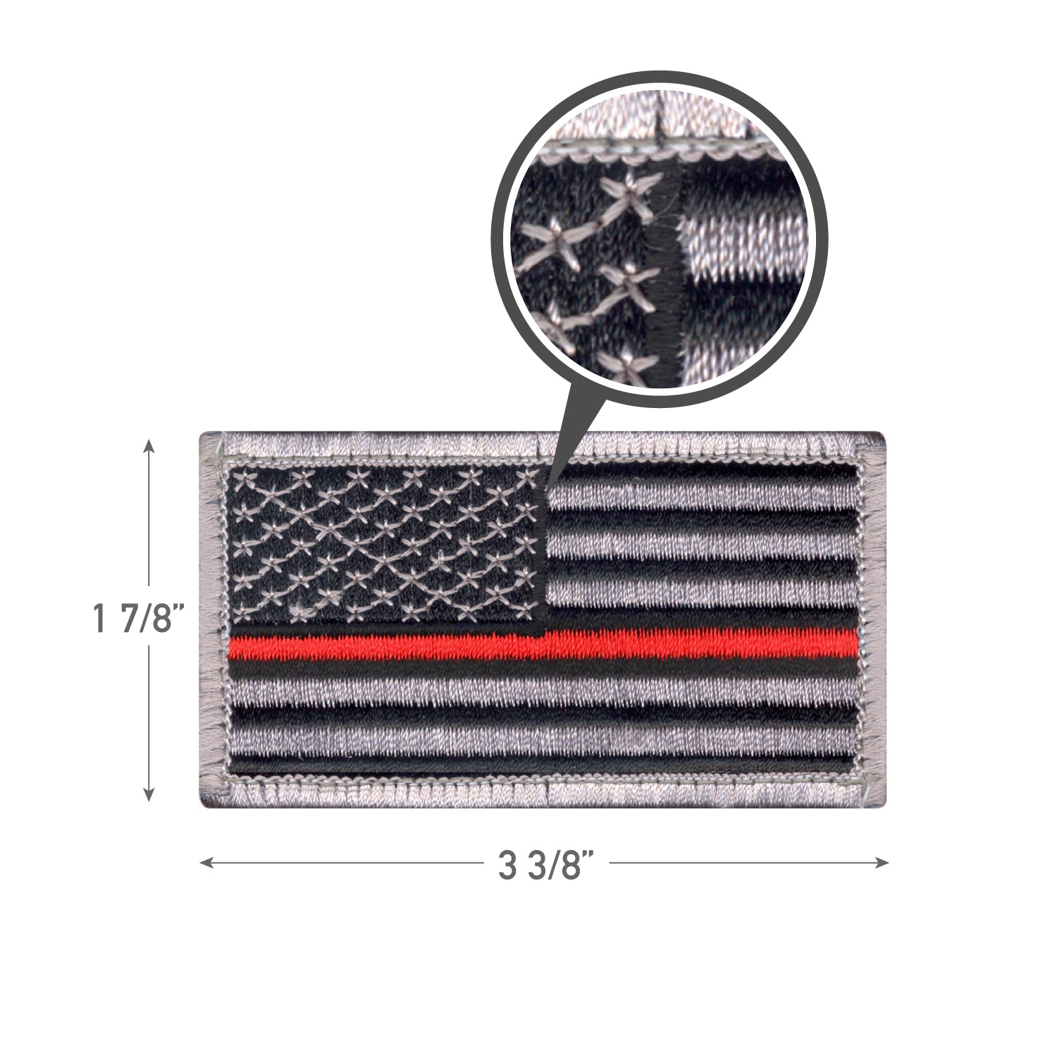 Rothco Thin Red Line US Flag Patch - Hook Back - Tactical Choice Plus