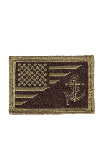 US Flag / USN Anchor Patch With Hook Back - Tactical Choice Plus
