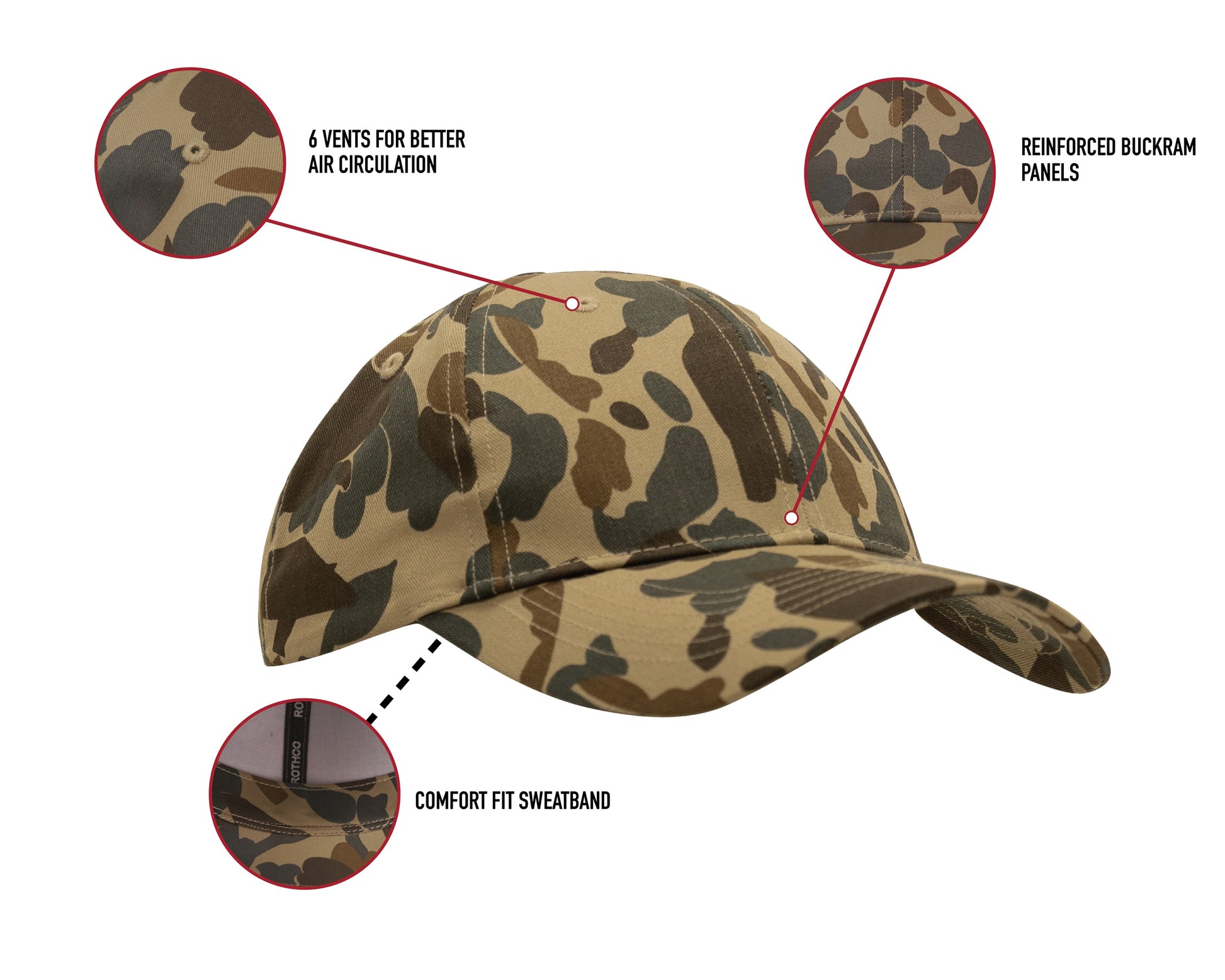 Rothco X Bear Archery Fred Bear Camo Low Profile Cap - Tactical Choice Plus