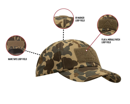 Rothco X Bear Archery Fred Bear Camo Tactical Operator Cap - Tactical Choice Plus