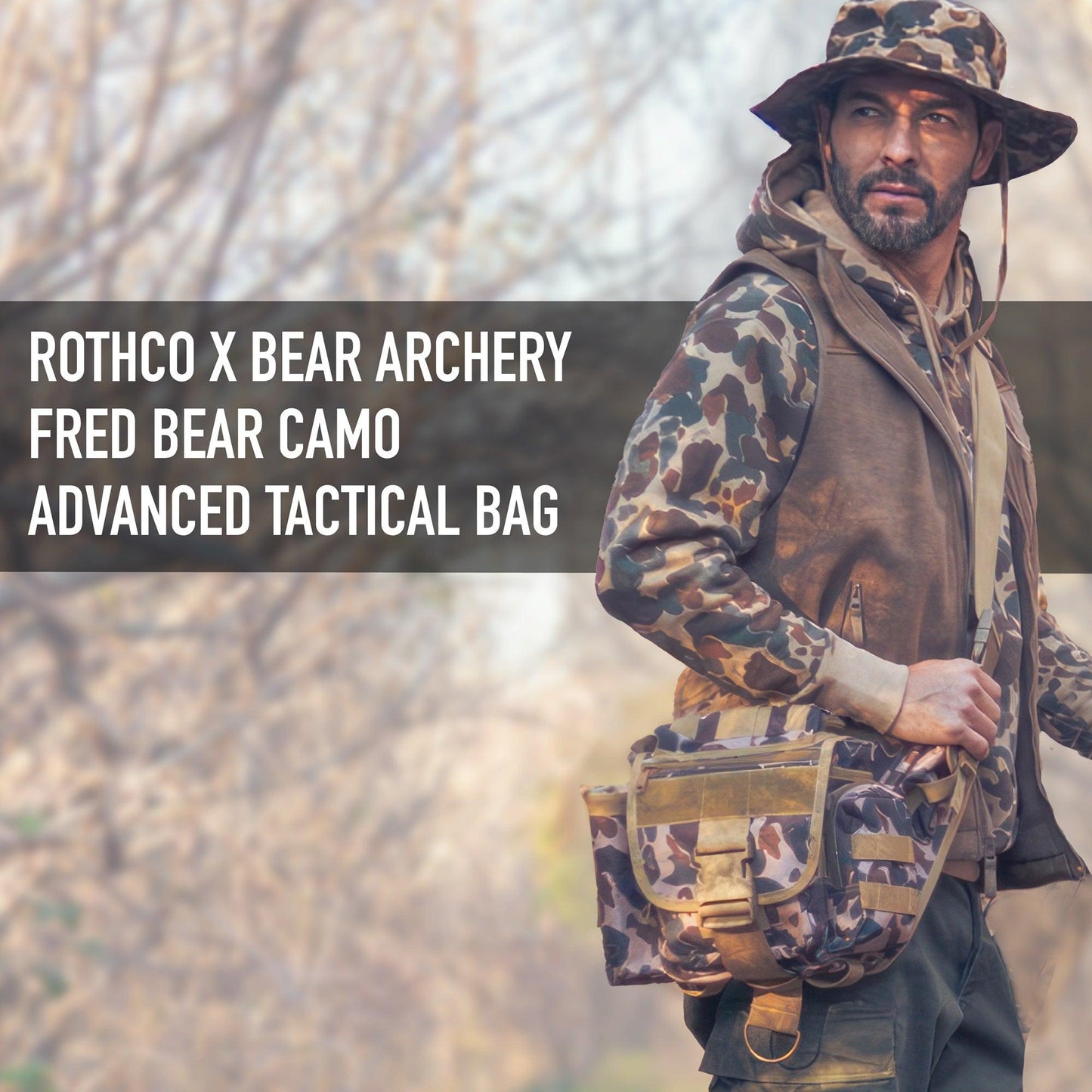Rothco X Bear Archery Fred Bear Camo Concealed Carry Advanced Tactical Bag