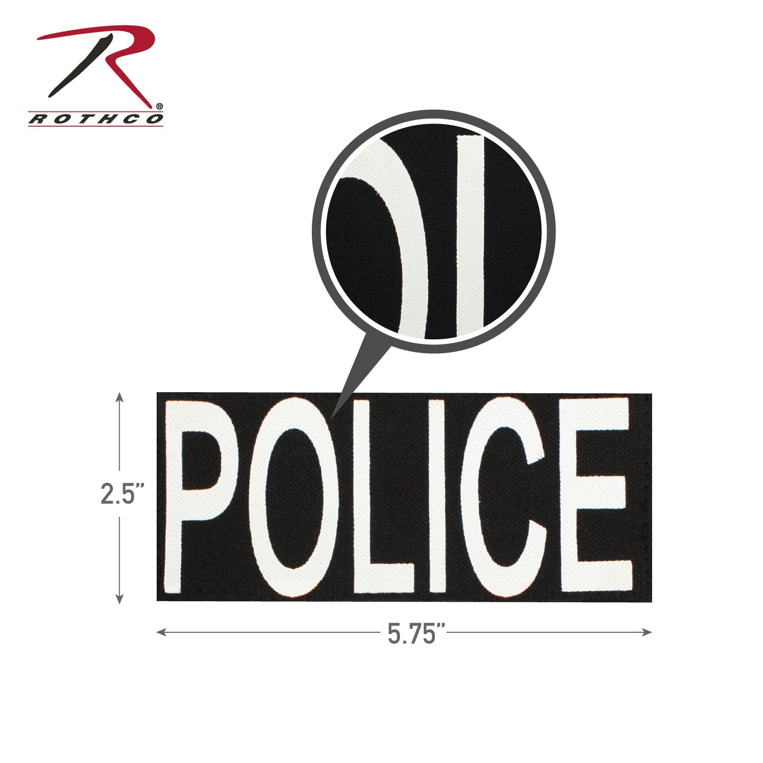 Rothco Police Patch With Hook Back - Tactical Choice Plus