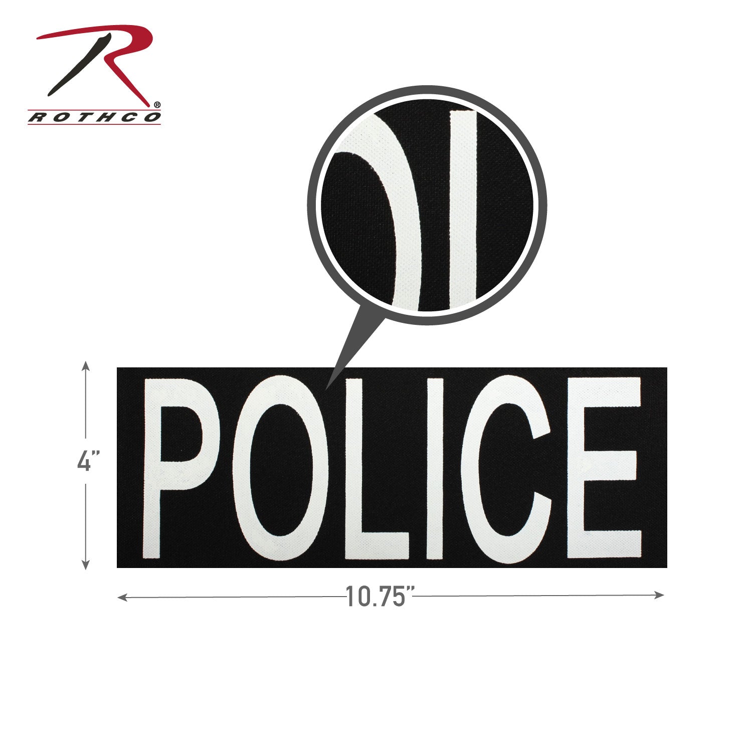 Rothco Police Patch With Hook Back - Tactical Choice Plus