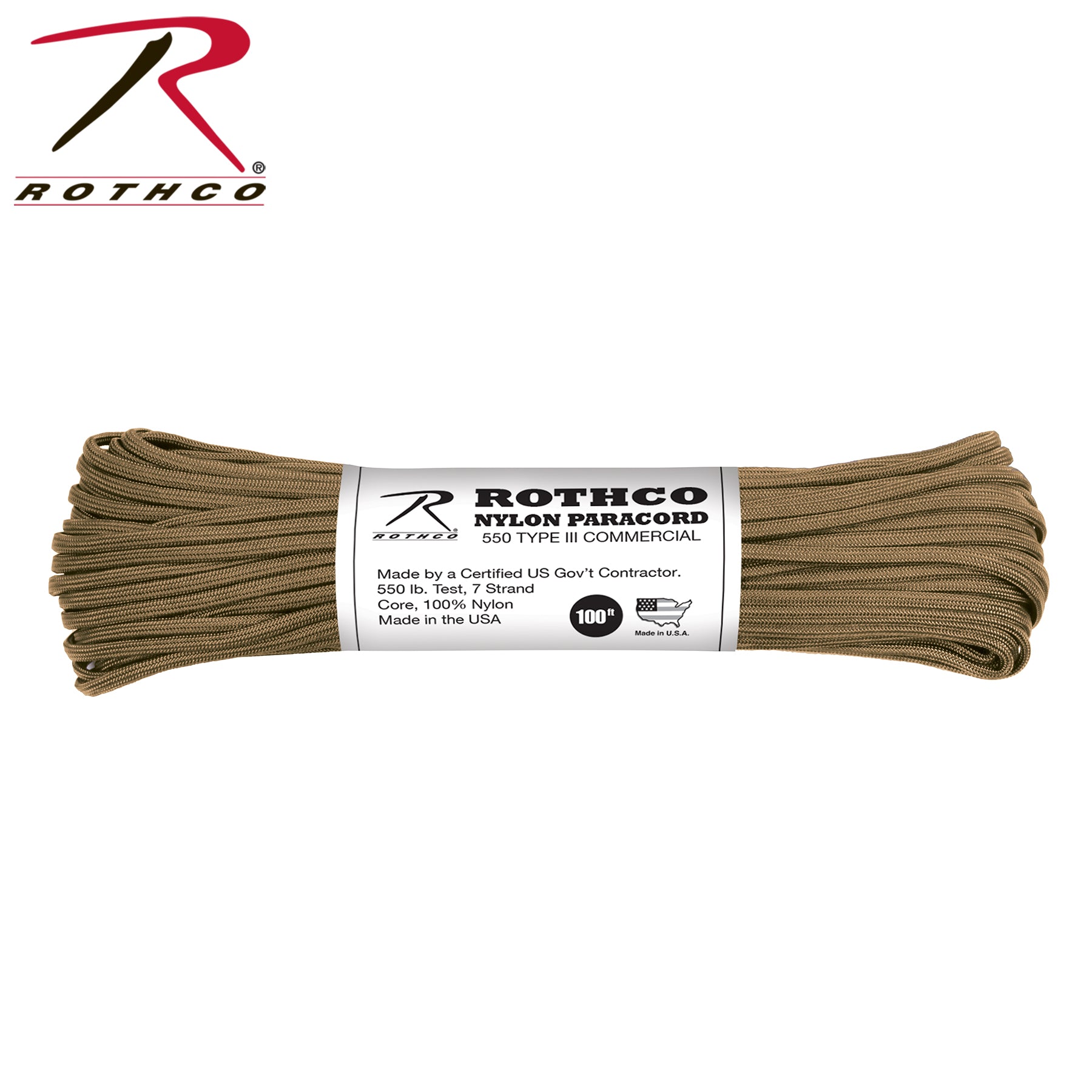 Rothco Nylon Paracord Type III 550 LB - Tactical Choice Plus