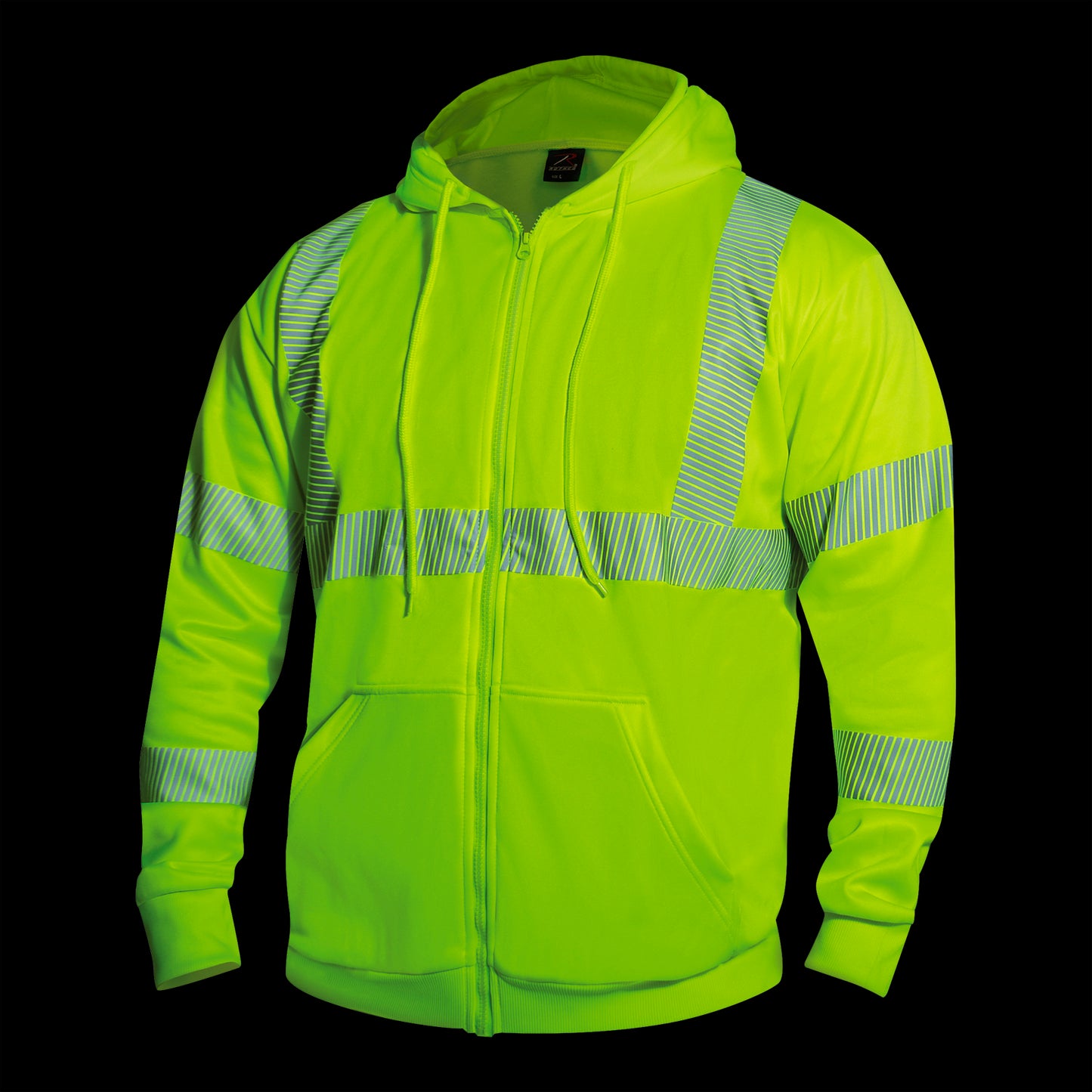 Hi-Vis Performance Zipper Sweatshirt - Safety Green
