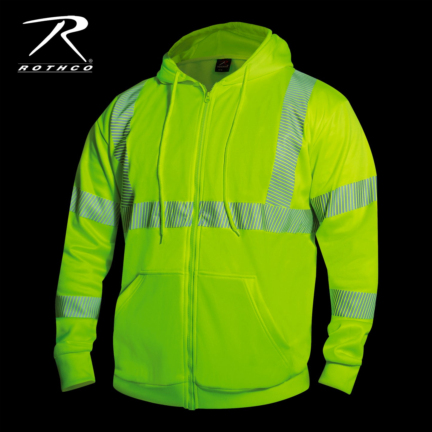 Hi-Vis Performance Zipper Sweatshirt - Safety Green