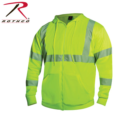 Hi-Vis Performance Zipper Sweatshirt - Safety Green
