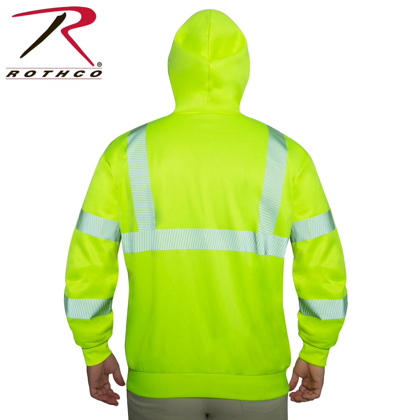 Hi-Vis Performance Zipper Sweatshirt - Safety Green