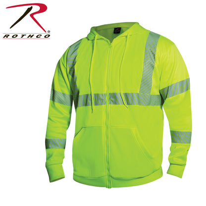 Hi-Vis Performance Zipper Sweatshirt - Safety Green