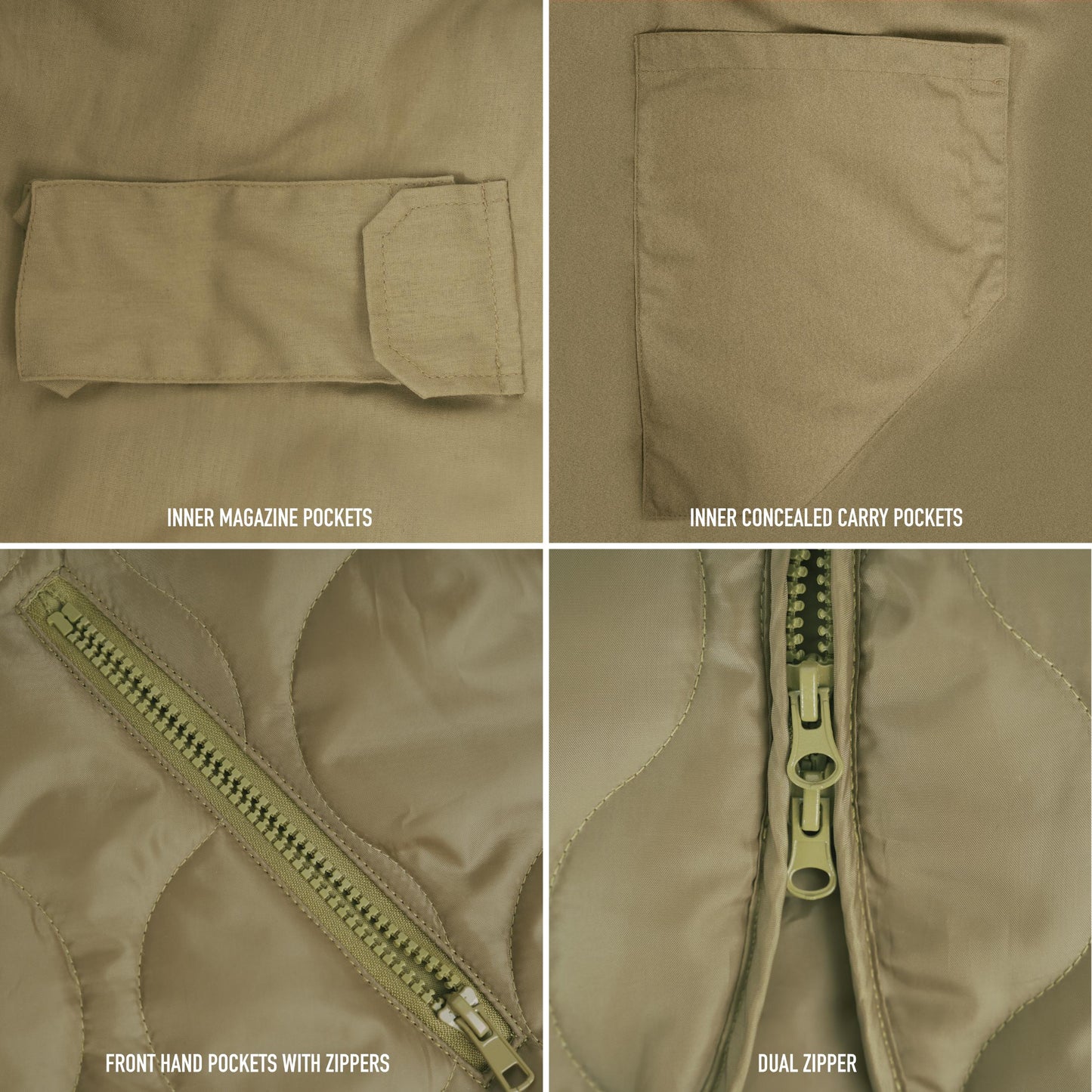 Concealed Carry Quilted Woobie Jacket