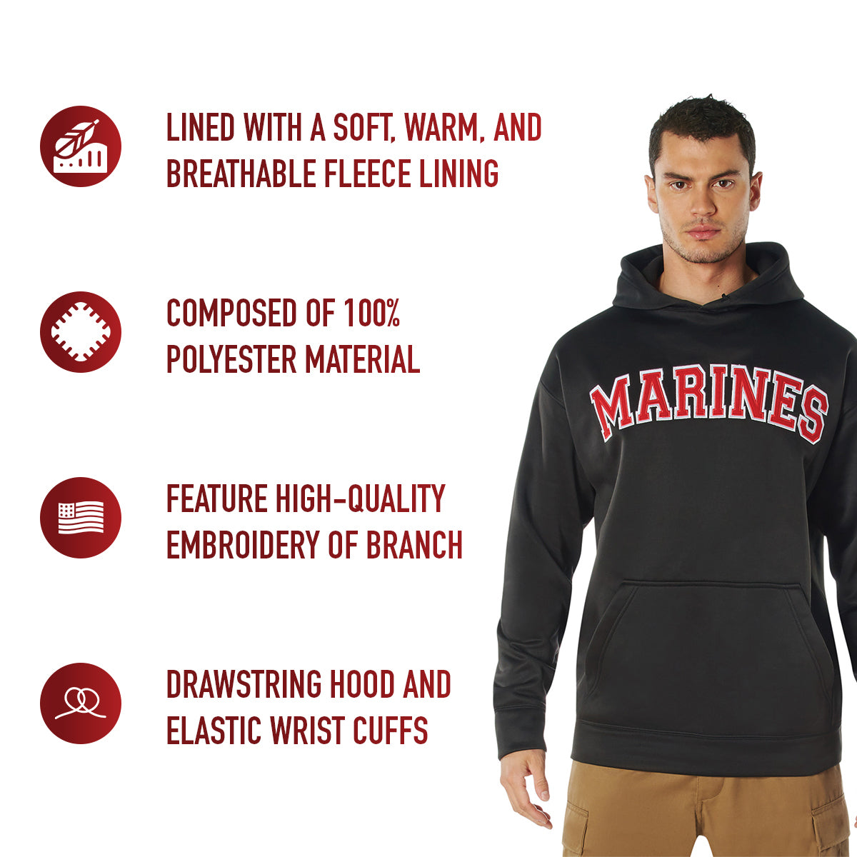 Embroidered Pullover Hoodies