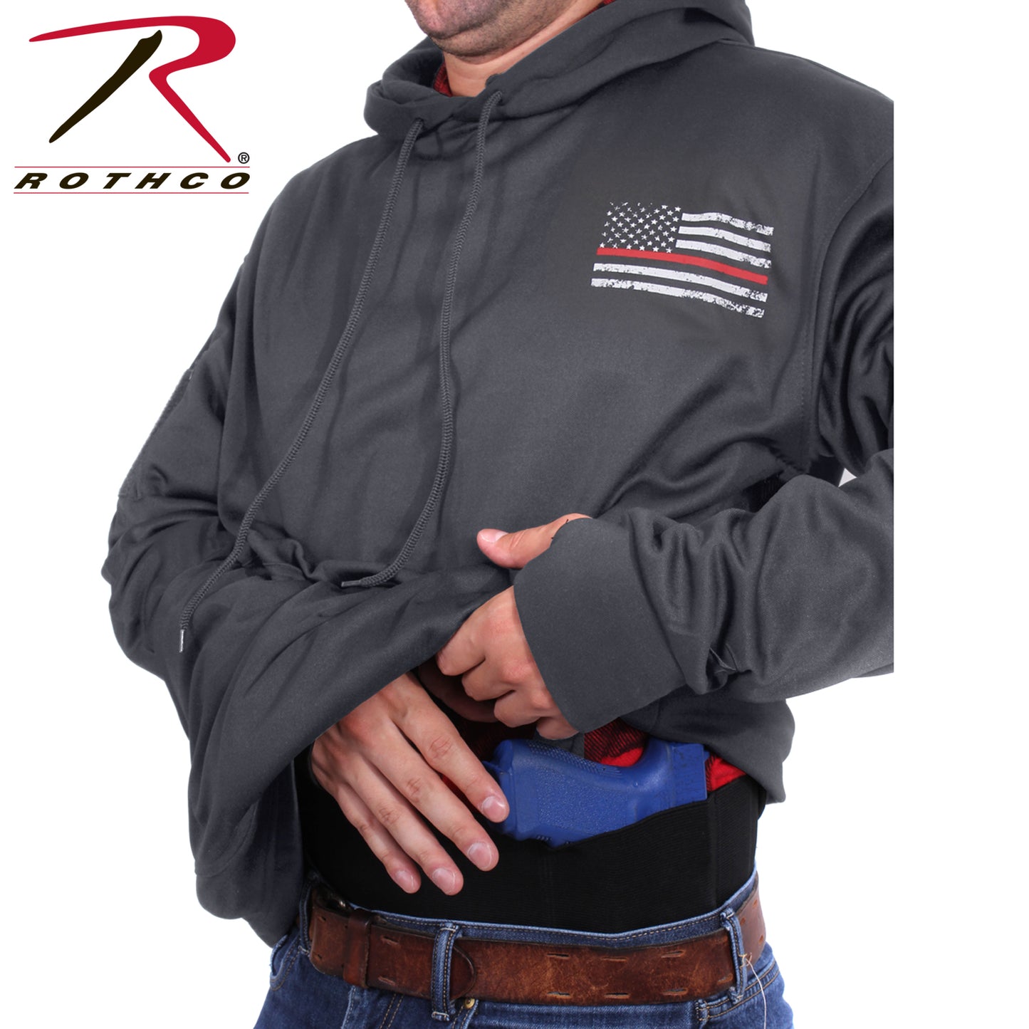 Concealed Carry Thin Red Line Hoodie
