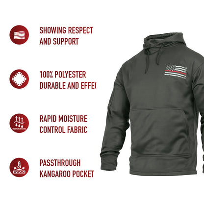 Concealed Carry Thin Red Line Hoodie