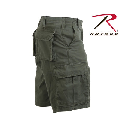 Vintage Solid Paratrooper Cargo Shorts