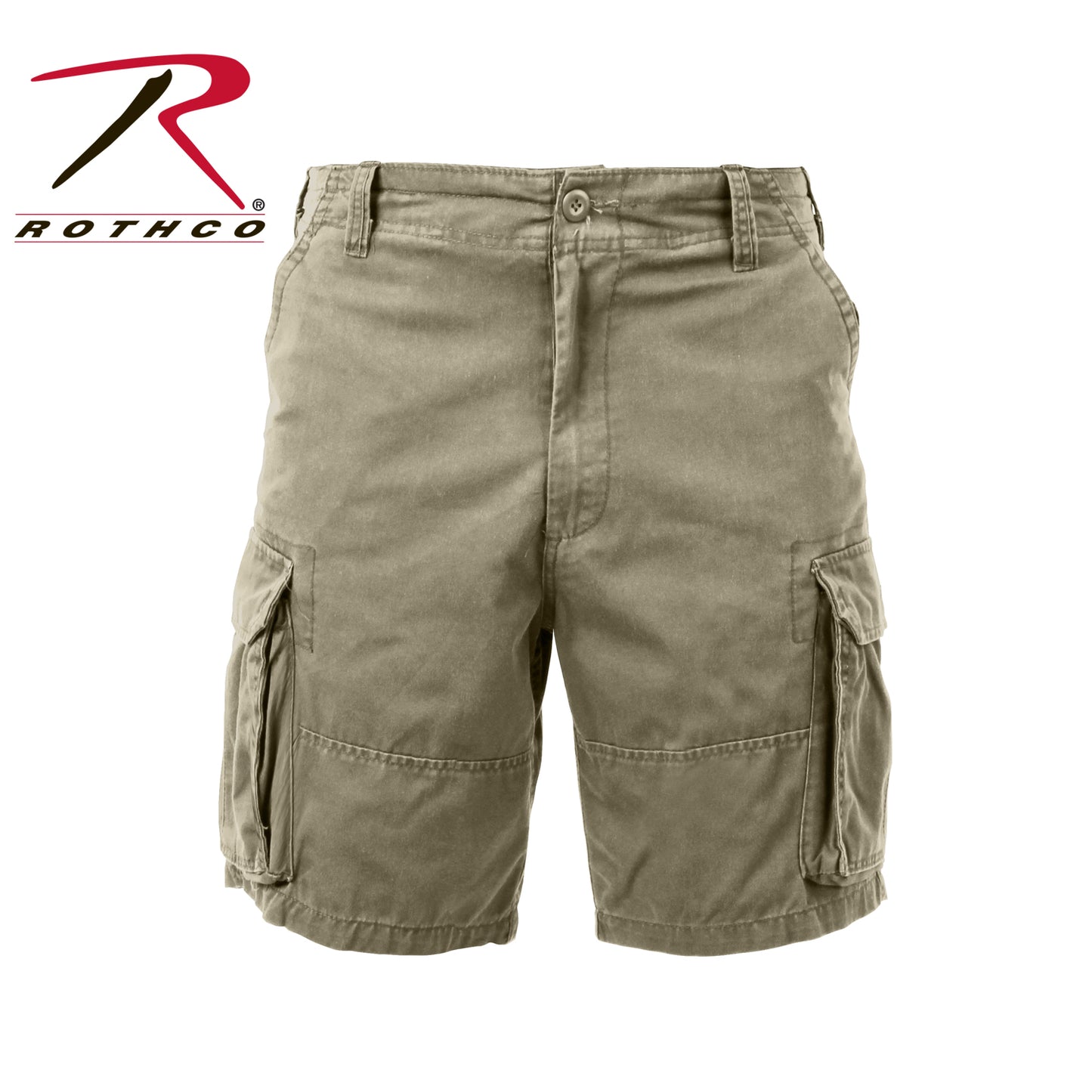 Vintage Solid Paratrooper Cargo Shorts
