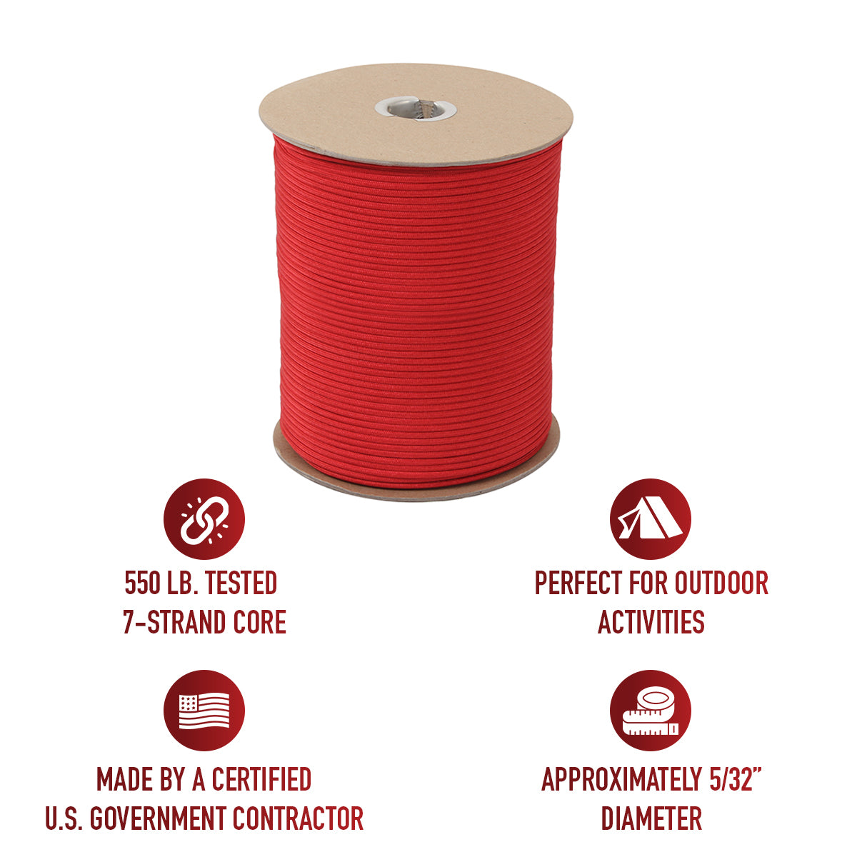 Nylon Paracord 550lb 1000 Foot Spool