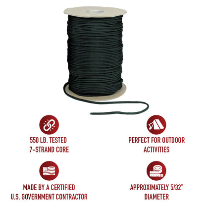 Nylon Paracord 550lb 1000 Foot Spool
