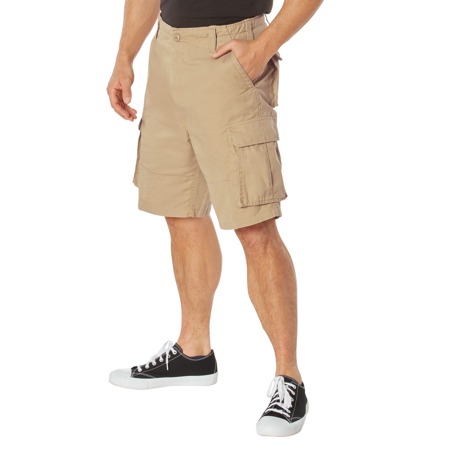 Vintage Solid Paratrooper Cargo Shorts