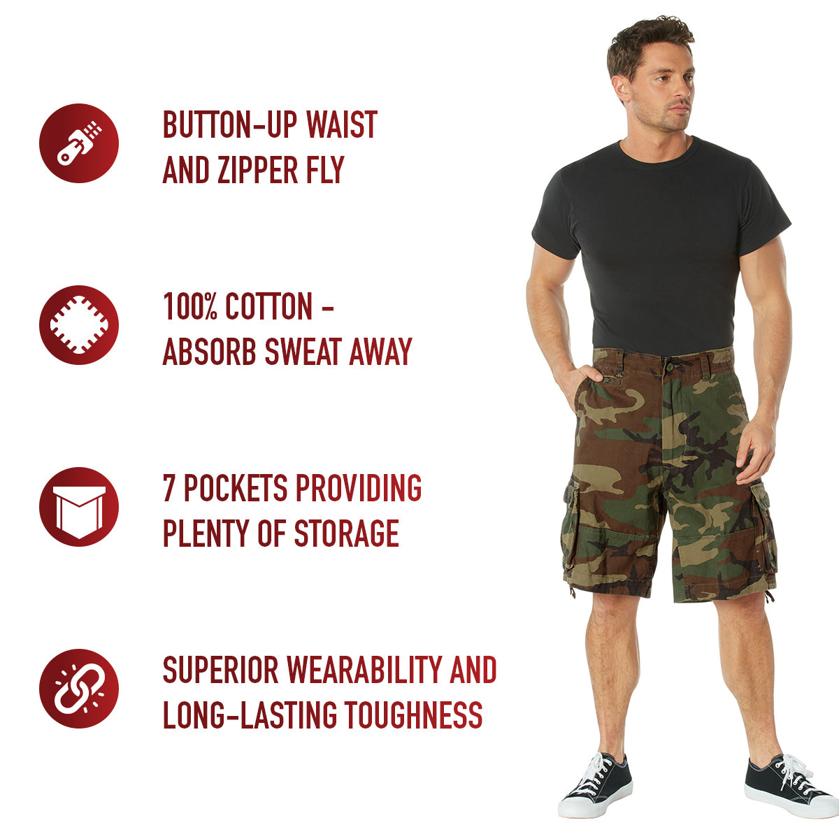 Vintage Utility Cargo Shorts