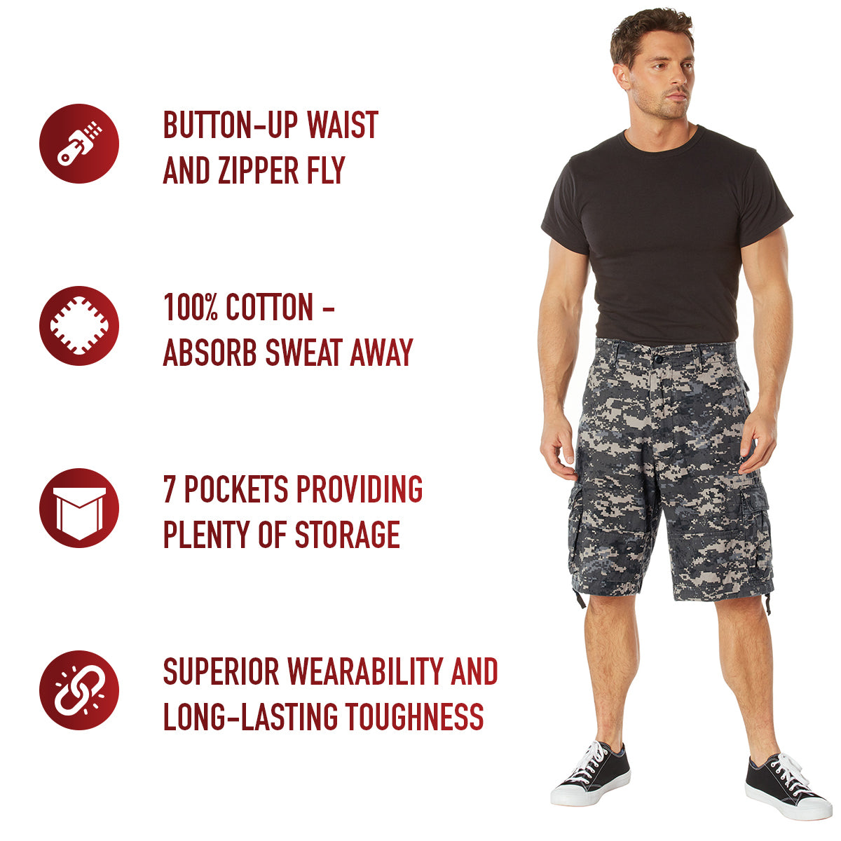 Vintage Utility Cargo Shorts