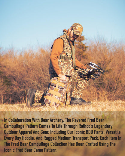 Rothco X Bear Archery Fred Bear Camo Canvas Shoulder Duffle Bag - Tactical Choice Plus