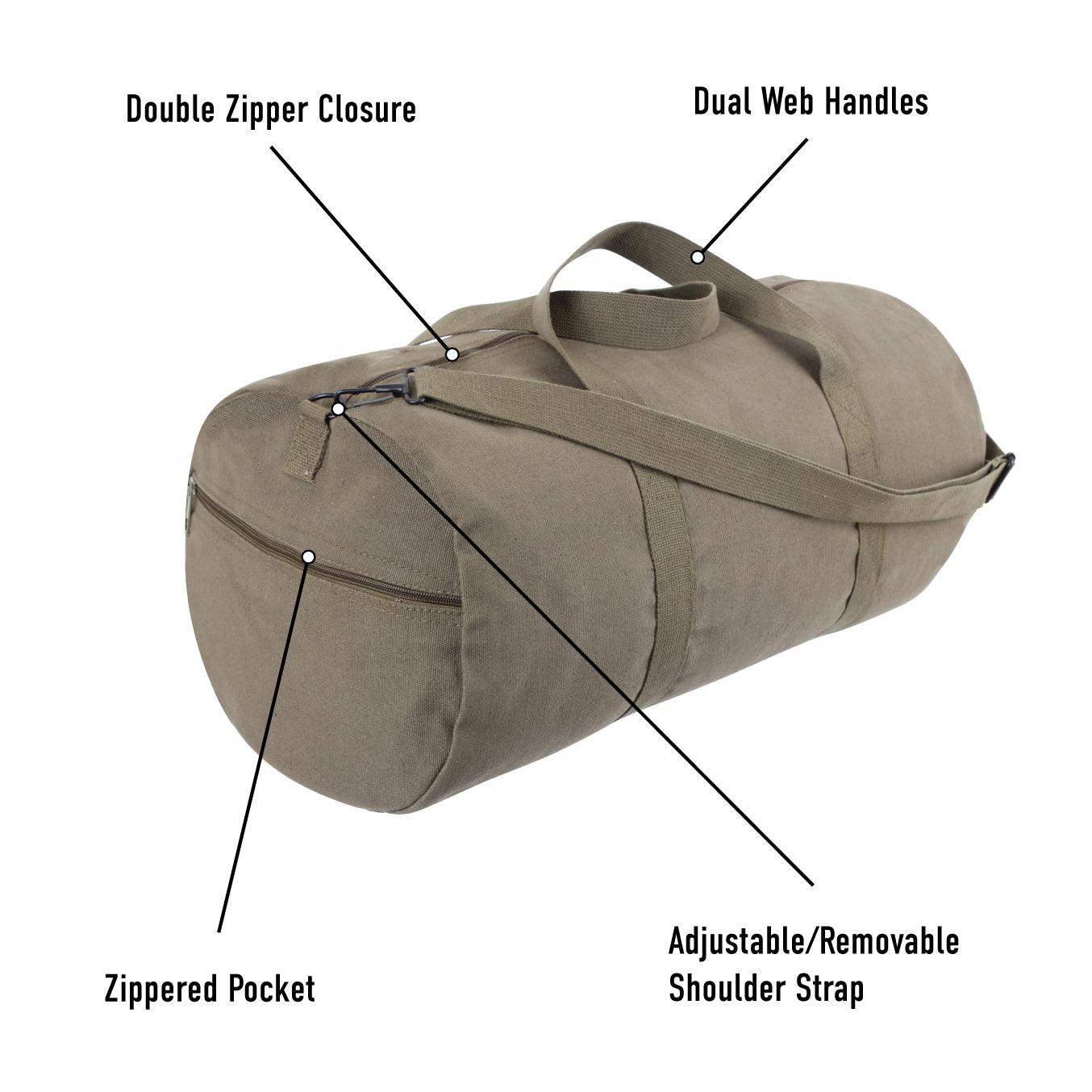 Midnight Camo Canvas Shoulder Duffle Bag - Tactical Choice Plus