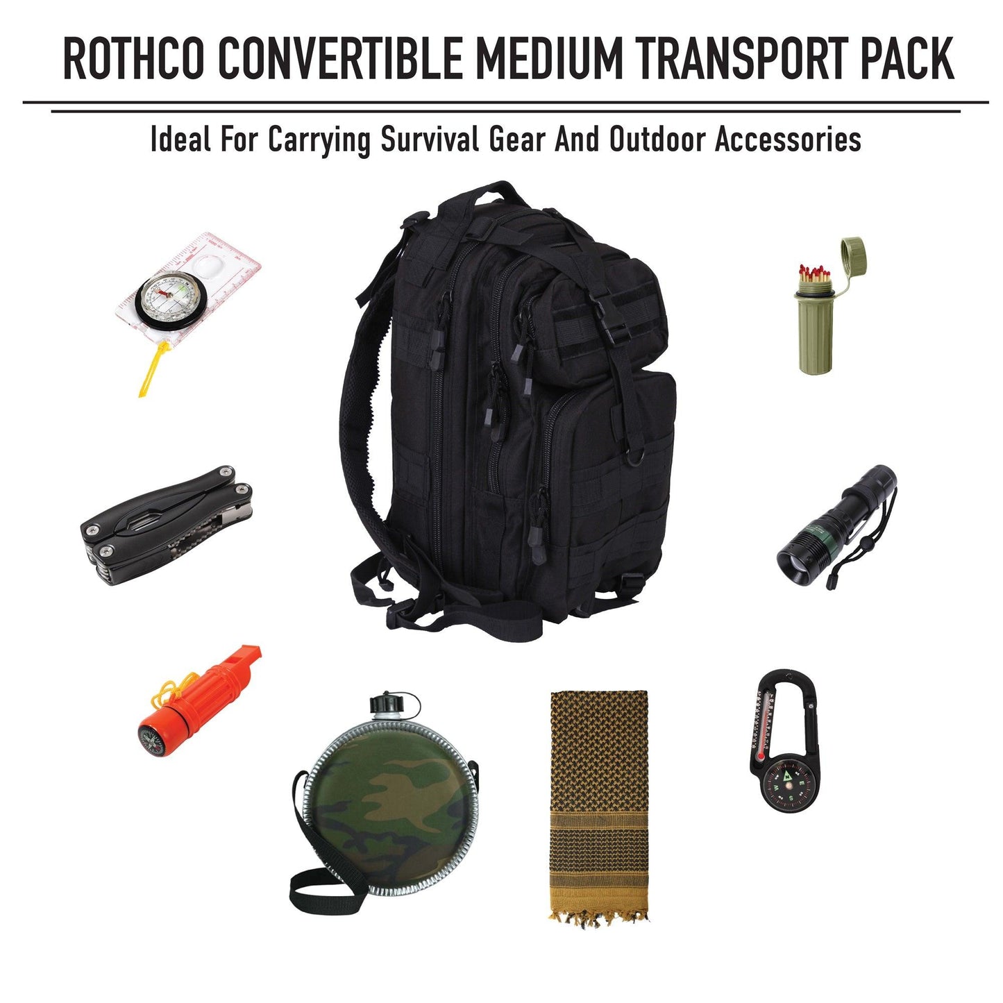 Rothco Convertible Medium Transport Pack - Tactical Choice Plus