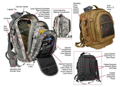 Move Out Tactical Travel Backpack - Tactical Choice Plus