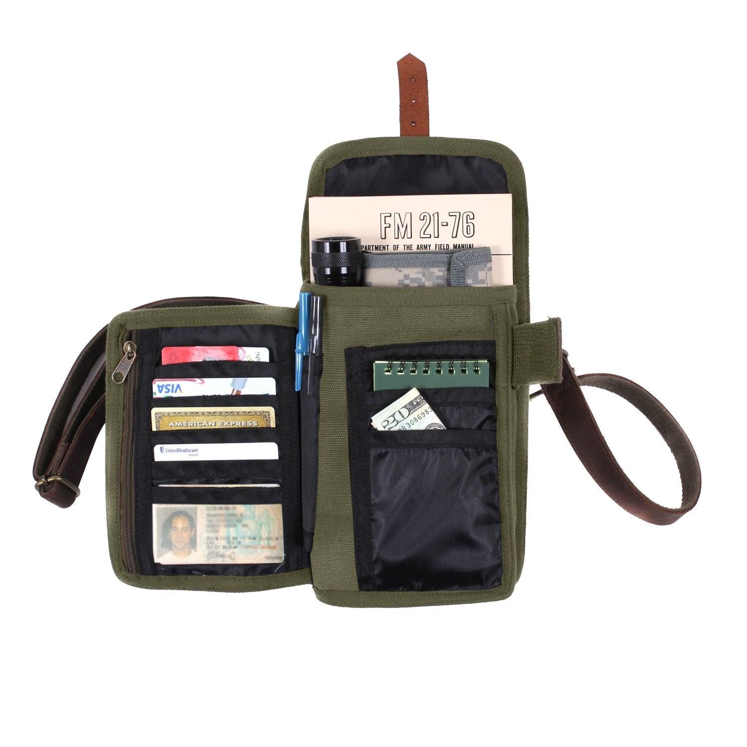 Canvas Travel Portfolio Bag With Leather Accents - Tactical Choice Plus